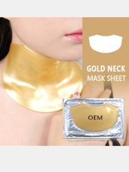 Gold 24K Collagen Neck Mask & Hydra Face Lift Gold Aloe Extract Collagen Facial Mask Combo Pack