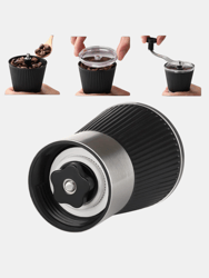Hand Grinder Coffee Mill With Adjustable Conical Ceramic Burr For Aeropress, Espresso, Filter, French Press, Coffee Beans Grinder - Bulk 3 Sets