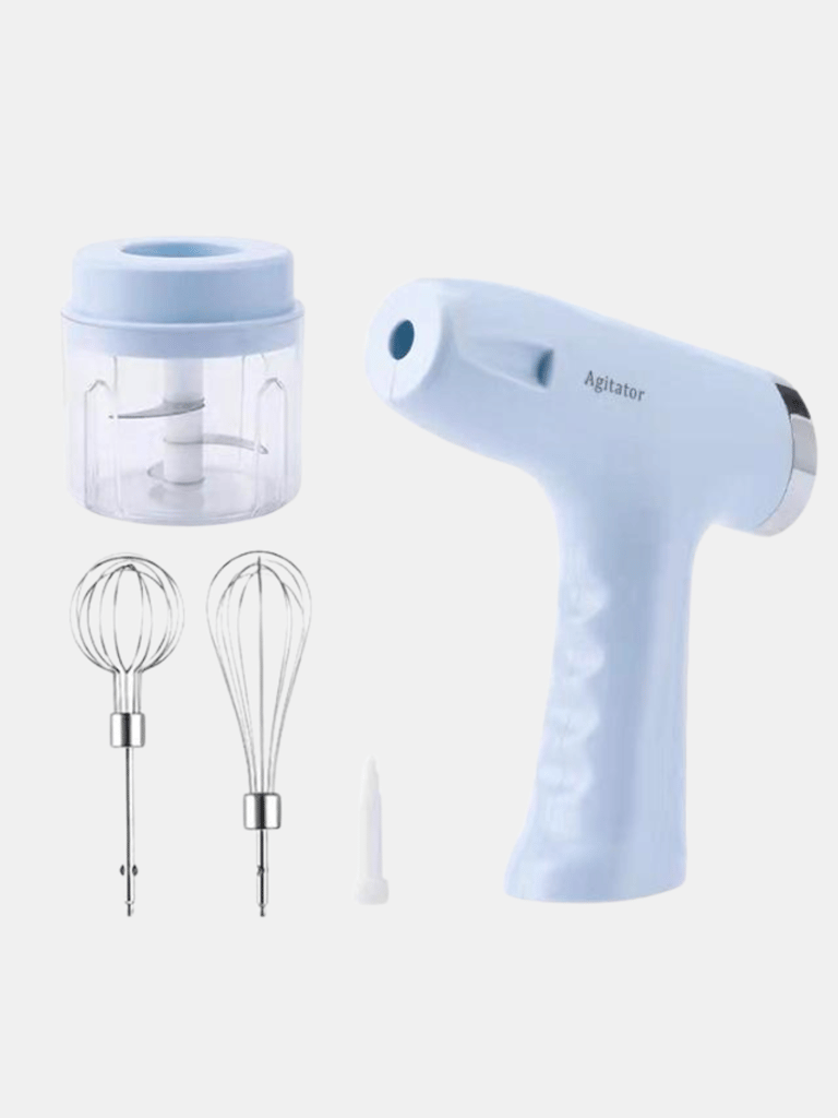 Hand Held 3 in 1 USB Electric Egg Beater Automatic Food Blender Garlic Meat Grinder Egg Mixer