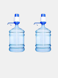 Hand Press Large Bottle Dispenser Mini Portable Plastic 19L, 20L 5 Gallon Desktop Blue - Bulk 3 Sets