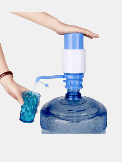 Vigor Hand Press Large Bottle Dispenser Mini Portable Plastic 19L, 20L 5 Gallon Desktop Blue - Bulk 3 Sets product