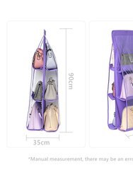 Hanging Purse Handbag Organizer Clear Hanging Shelf Bag Collection Storage - Bulk 3 Sets