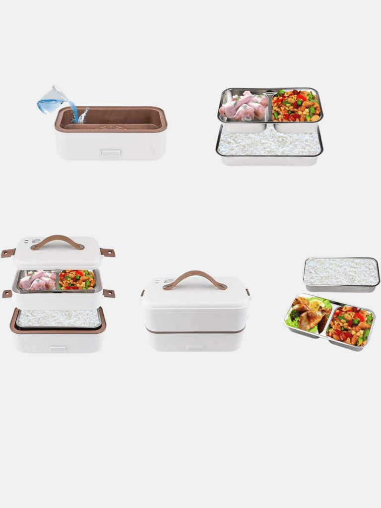 Electric Heating Lunch Box Stainless Steel Food Heater Container 300W 110V