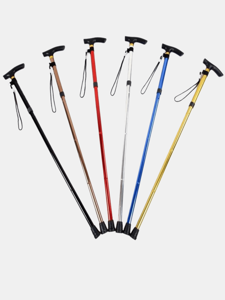 High Density Aluminum Alloy Retractable Trekking Walking Pole (Bulk 3 Sets)