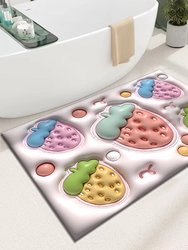 High Quality Diatom Mud 3D Pattern Non Slip Bath Rug With Design Washable Drying Cute Bathroom Mats