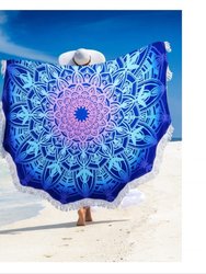High Quality Round Bohemian Blanket Hippie Indian Throw Blanket Beach Tapestry Sand Free Quick Dry - Bulk 3 Sets