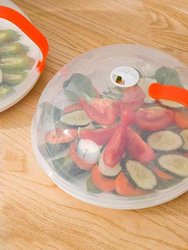 High Temperature Resistance Food Plate Cover Clear Microwave Splatter Cooker Lid With Steam Vent Microwave