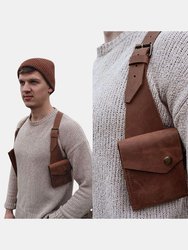 Hip-hop Men Leather Shoulder Holster Bag Sleeveless Harness Vest Bag Tactical Vest Waistcoats - Bulk 3 Sets