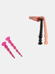 Huge Silicone Enlarge Plug Beads Toy Kit & Silicone Anal Long Bead Combo Pack