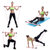 Indoor Exercise Portable Multi functional Yoga Stick Pilates Bar Kit With Resistance Band