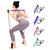 Indoor Exercise Portable Multi functional Yoga Stick Pilates Bar Kit With Resistance Band - Purple