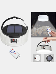 LED Solar Camping Lantern Portable Waterproof Solar USB Rechargeable Remote Control Indoor Outdoor Emergency Light Camping Light - Bulk 3 Sets