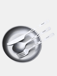 Lightweight Three-Piece Set Of Titanium Knife Fork And Spoon
