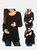 Long Sleeve T-shirt Elegant Double Layer For Breastfeeding Pregnancy Maternity Clothes For Mom - Black(XL)