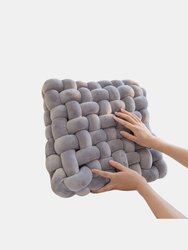 Luxury Home Decor Hand-Weave Cushion Lamb Wool Knot Throw Pillow