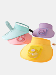 Luxury Microfiber Bath Towel Wrap & Sun Visor Hats With Fan - Bulk 3 Sets