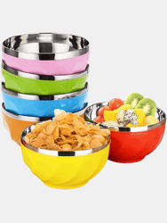 Multi Colored Double Walled Insulated Metal Bowls