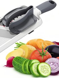 Multi Handheld Mandoline Slicer Adjustable Stainless Steel Blade Comfort Grip