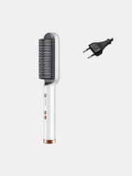 Multifunctional Hair Beard Straightener Curler Brush Hair Fast Styling Tool Electric Heat Hot Brush