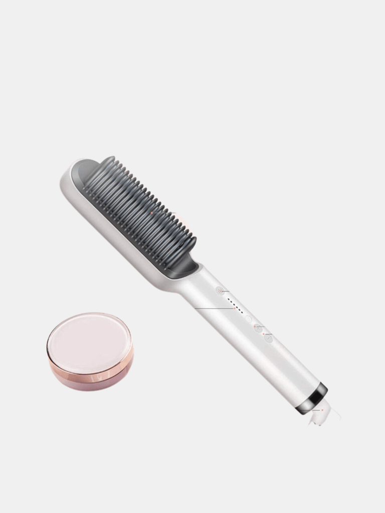 Multifunctional Hair Beard Straightener Curler Brush Hair Fast Styling Tool Electric Heat Hot Brush - Mix & Match Colors 5 Pcs
