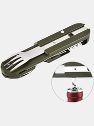 Multipurpose Outdoor Tools Spoon And Fork Set Can Opener With Bag - Bulk 3 Sets