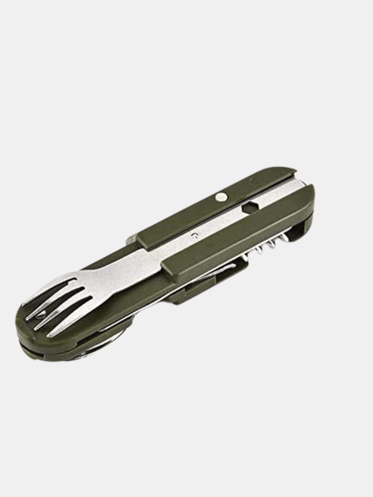 Multipurpose Outdoor Tools Spoon And Fork Set Can Opener With Bag - Bulk 3 Sets