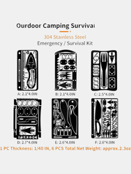 Multitool Card Emergency Camping Tool EDC Kit in Your Wallet Outdoor Hunting Fishing Hiking Gear Bulk In 3 Sets