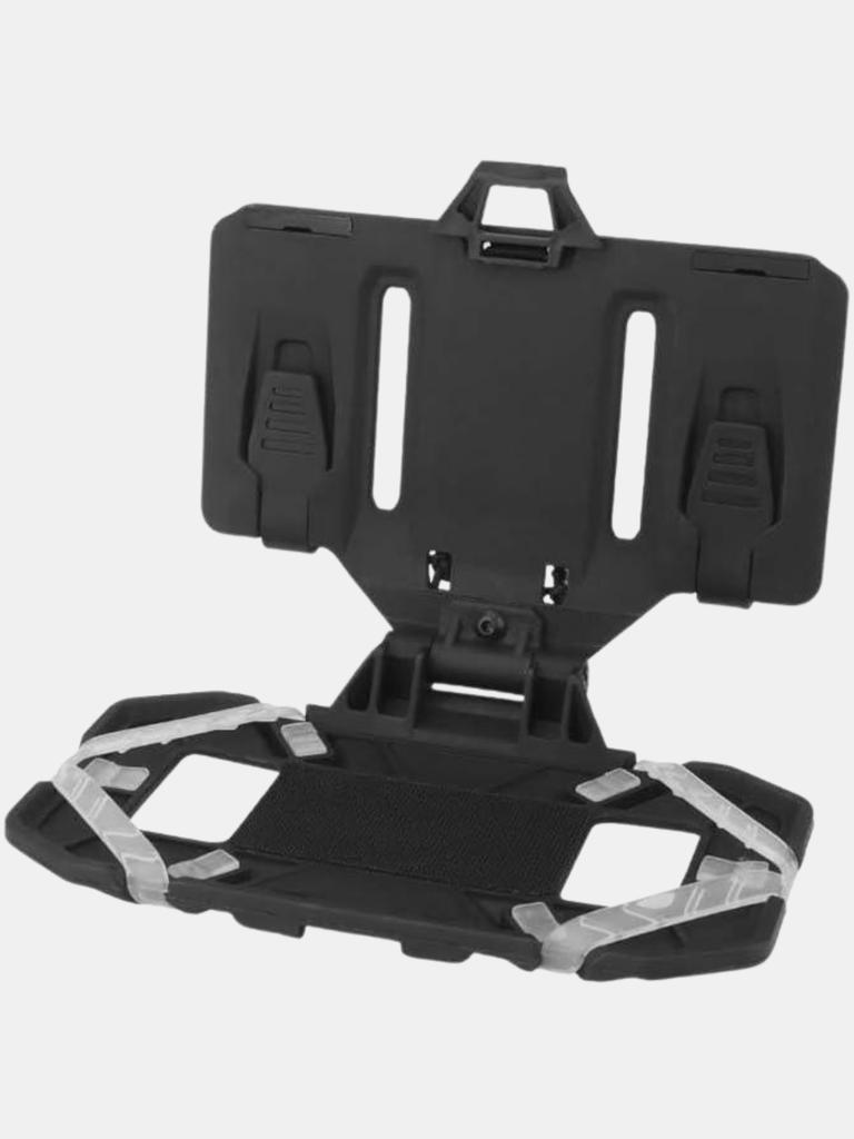 Navigation Board Chest Mount Foldable Tactical Vest Chest Rig Phone Holder, Molle Plate Carrier Pouch - Black