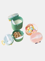 On-The-Go Carry For Handle Containers Holder Pattern Scoop Spoon Cups Storage Baby Feeding Powder Newborn Food Candy Milk - Bulk 3 Sets