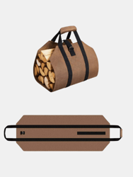 Outdoor Camping Accessories Firewood Carrier Bag Canvas Durable Wood Holder Carry Storage Pouc - Bulk 3 Sets