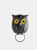 Owl Keying Holder Wall Mounted Owl Key Hooks With Wall Self-Adhesive Tape, Key Holder Cute Owl Key Holder Automatic Open Close Eyes Magnetic Night - Black