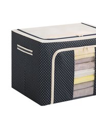 Oxford Cloth Steel Frame Stackable Container Organizer Quilt Storage Box - Bulk 3 Sets
