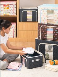 Oxford Cloth Steel Frame Stackable Container Organizer Quilt Storage Box