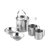 Perfect Camping 5 Pcs Set Stainless Steel Pot With Collapsible Handle And Lid