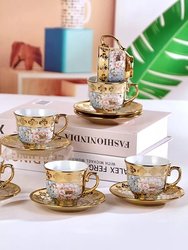 Perfect Gift Ceramic Mugs European Style Coffee Cup Gift Set Coffee Mug And Saucer