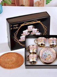 Perfect Gift Ceramic Mugs European Style Coffee Cup Gift Set Coffee Mug And Saucer