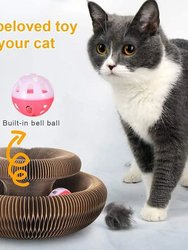 Perfect Gift Magic Organ Cat Claw Board Foldable Cat Scratch Board Interactive Scratcher Cat Toy With Bell
