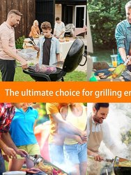 Perfect Gift Set Stainless Steel Round Grilling Basket Rolling Grill Outdoor Baskets - Bulk 3 Sets