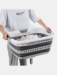 Perfect Space Saving Premium Quality Basket Collapsible Plastic Laundry Basket Pop Up Storage Organizer - Bulk 3 Sets