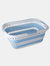 Perfect Space Saving Premium Quality Basket Collapsible Plastic Laundry Basket Pop Up Storage Organizer - Blue