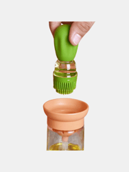 Perfectly Drip Oil Bottle With Silicone Brush Pastry Steak Liquid Oil Brushes Baking BBQ Tool - Bulk 3 Sets