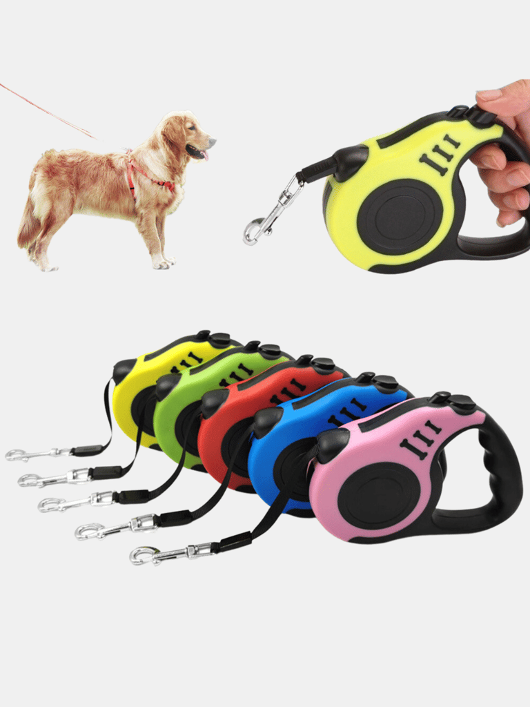 Pet Leash Outdoor Dog Leash Handle Rope P Style Adjustable Belt - Green