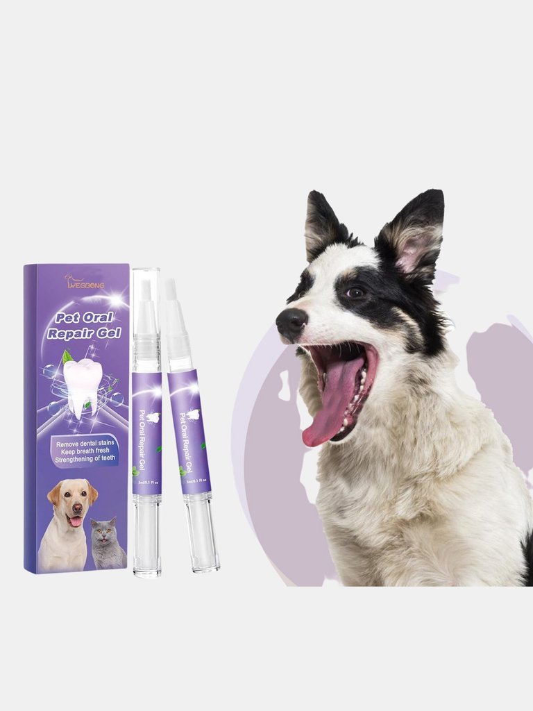 Pet Oral Repair Gel - 100% Natural Deep Cleansing Care For Dog, Cat Dental Stains Cleaner Pet Teeth Cleaning - Bulk 3 Sets