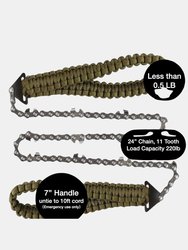 Pocket Survival Hand Chainsaw with Paracord Handle, Ideal as Outdoor Camping, Hiking, Fishing, Hunting Emergency Tools