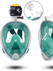 Portable 180 Degree View Go Pro Camera Diving Scuba Full Face Snorkel Mask - Bulk 3 Sets