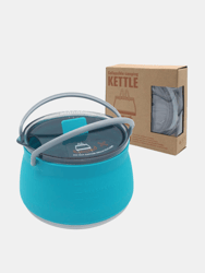 Portable Camping Kettle Cookware Set Collapsible Silicone Kettle 1L - Blue