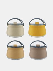 Portable Camping Kettle Cookware Set Collapsible Silicone Kettle 1L