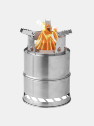 Portable Wood Burning Stove, Camping Stove Foldable Stainless Steel Backpacking Stove Camping Cookware Rocket Stove Solid Alcohol Stove - Bulk 3 Sets