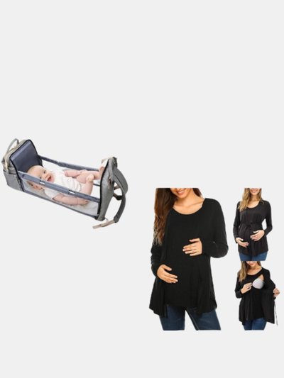 Vigor Pregnancy Maternity Clothes For Mom & Handbag Stroller baby Pack - Bulk 3 Sets product