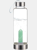 Premium Quality Quartz Glass Water Bottle, Transparent Water Bottle, Gemstone Center Inlaid Obelisk, Magic Wand - Bulk 3 Sets